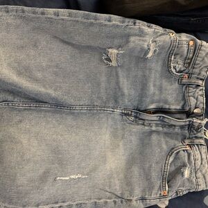 Zara Men's Light Blue Distressed Skinny Jeans